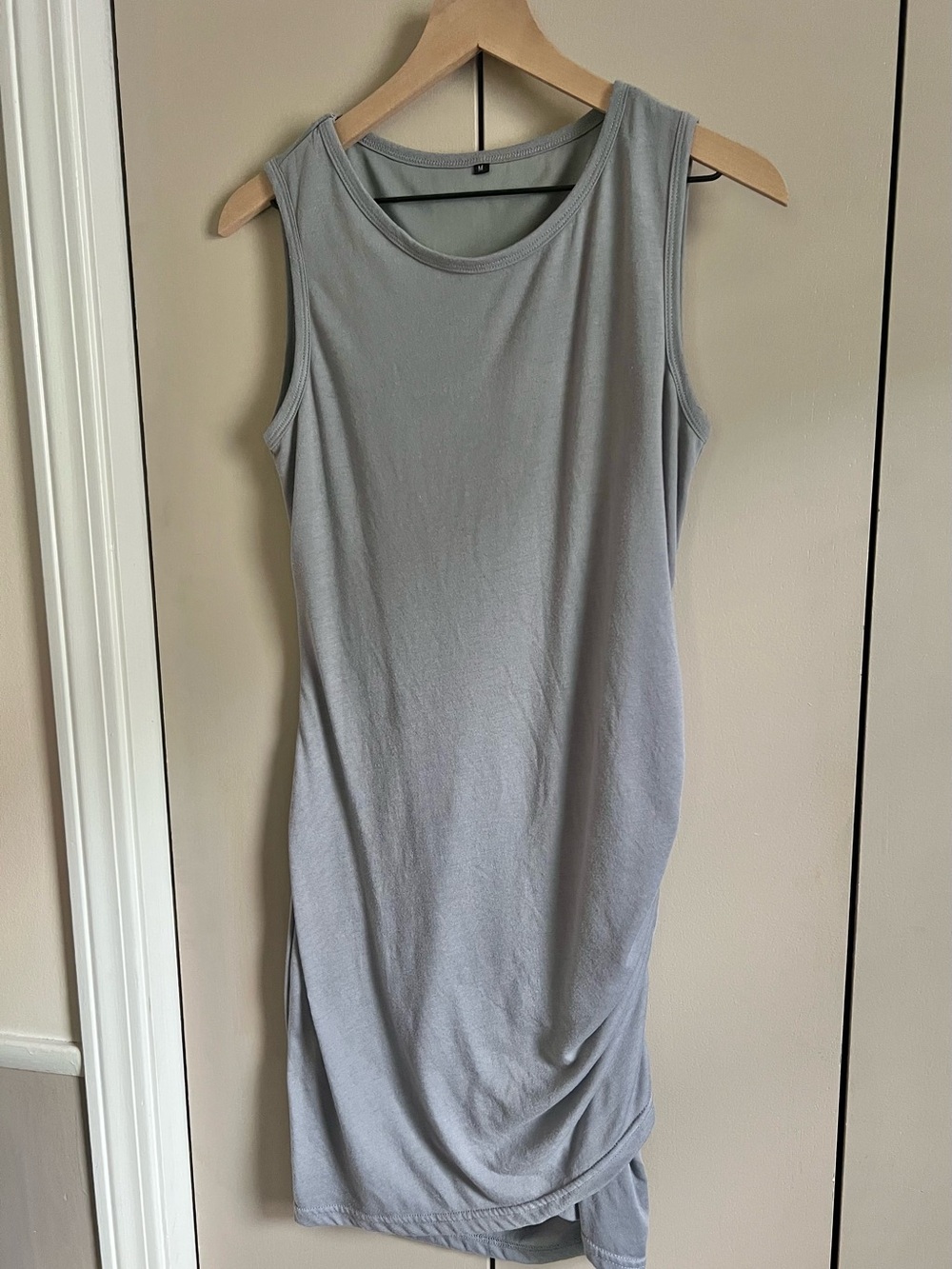 Light Gray Sleeveless Midi Tank Dress